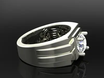 Solitaire Ring 3D print model