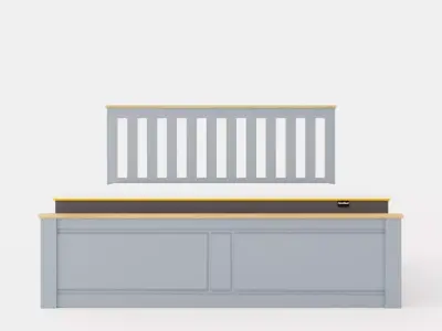 Phoenix King Ottoman Bed Low-poly 3D model purchase