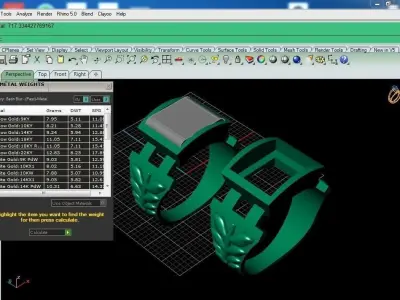 Rings 3D print model 6
