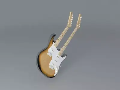 Robin double neck guitar Free 3D model