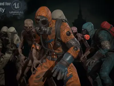 UrbanZombie4 for pack Low-poly 3D model