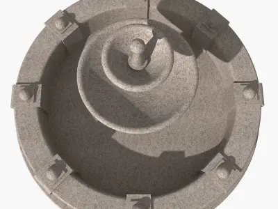 Granite fountain 3D model