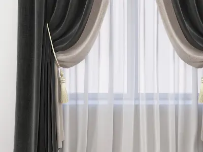 Set 84 Curtains 3D model