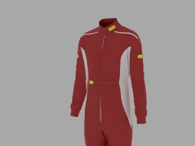 Race Car Driver Costume Low-poly 3D model
