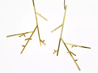 Linden branch pendant light 3D model