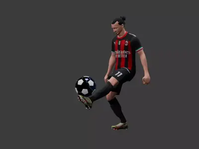 player juggling 3D model