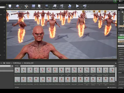 Hell ifrit slayer low-poly game engine ready 3D model Low-poly 3D model