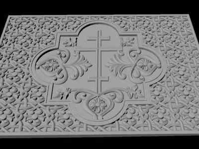 dekor ornate cross 3D model