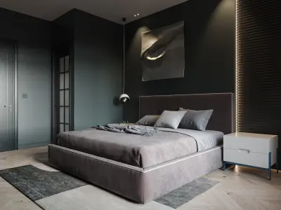Bedroom interior scenes 3D model from CGTrader - Textured