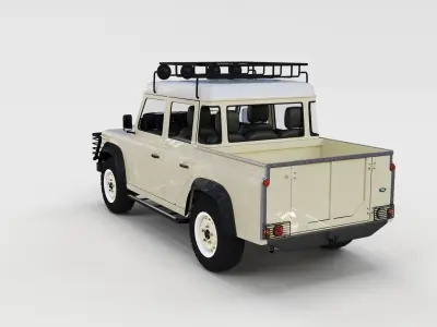 Full Land Rover Defender 110 Double Cab Pick Up rev 3D model