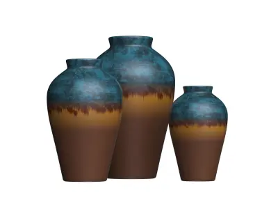 The Vases Set Of Three 3D model
