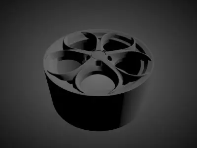 Alfa Romeo Giulia Quadrifoglio scalable and printable rims  3D print model