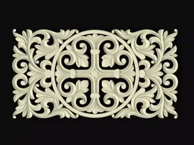 Central decor ornament for furniture 3D model 794