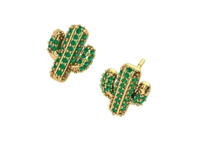 CactusV1 earring 3D print model