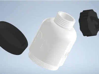 Mini Pre workout jar  Protein carrier  3D print model