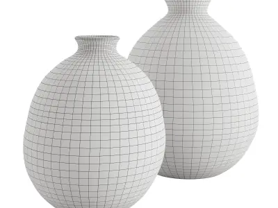 Ceramic Vase Rough Effect 3D model