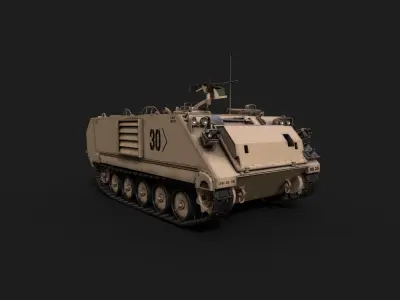 M113A3 APC - Armoured Personnel Carrier  Low-poly 3D model