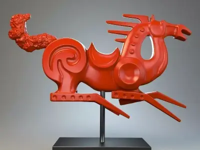 Sculpture Racehorse 3D model