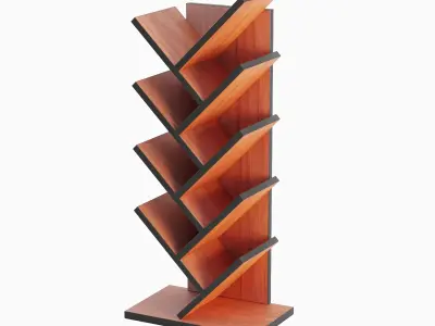 Medium Bookshelf B 03 Low-poly 3D model
