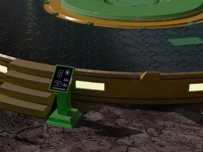 Platform turntable Low-poly 3D model