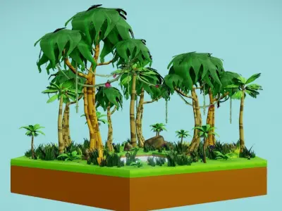 Low Poly Nature Pack Free low-poly 3D model