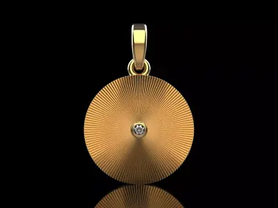 Round pendant model 671 3D print model