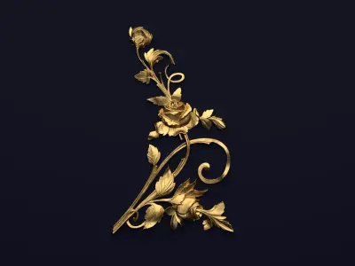 Classic decor ornament v-3D model 56 3D model