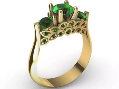 leaf crown ring Free 3D print model