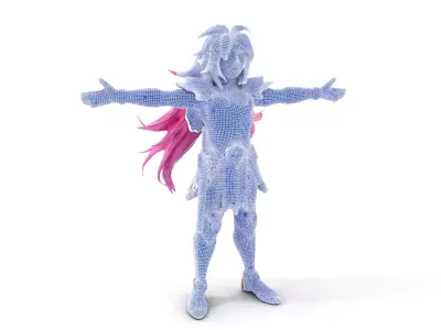 Fantasy Warrior Character Model Pack Low-poly 3D model