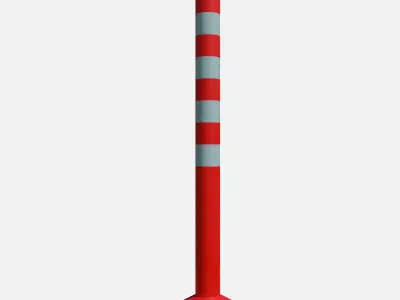 Road pole 100 cm Low-poly 3D model