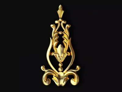 Central decor ornament for furniture 3D model 123