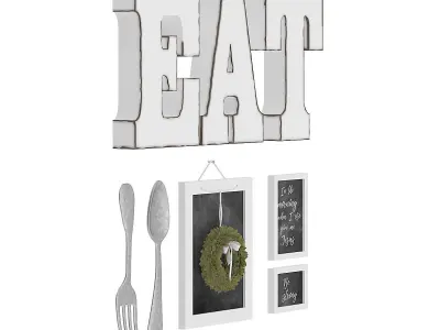 Kitchen Wall Decoration 3D model