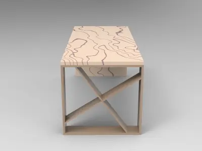 Zizi Table Low-poly 3D model