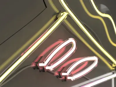 Pie Slice - Neon Sign 3D model