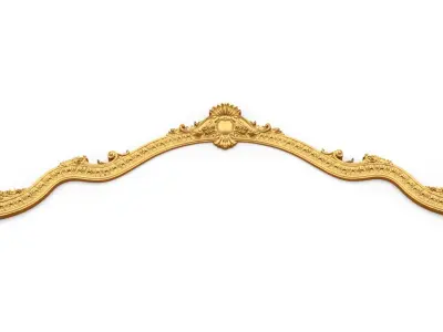 Classic Carved Bed 3D model 11 3D model