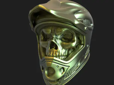  skull ring jewelry Biker helmet  vol5 3D print model