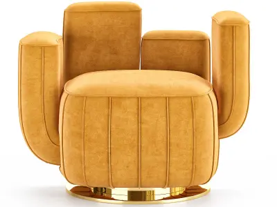 Armchair Cactus Shape Low-poly 3D model