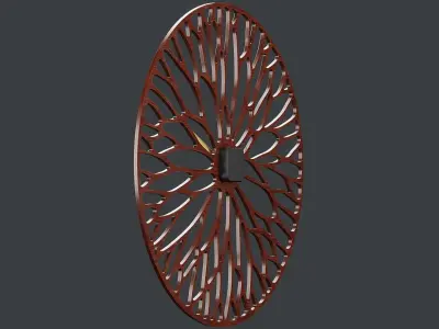 Decorative Wall Clock PBR 3D model