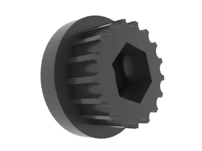 Impeller and pulley of the BOSCH ARM 3D print model