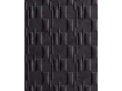 Black Leather Wall Panel 3D model