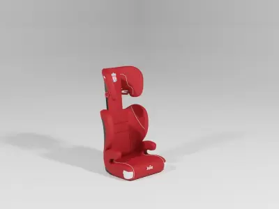 Red liverpool branded baby car seat S Low-poly 3D model