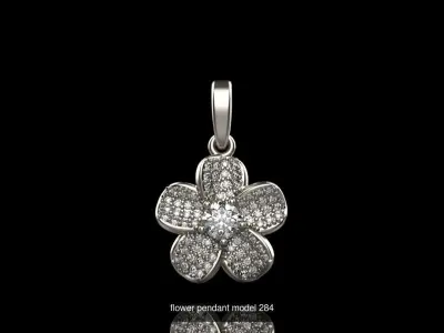 Flower ring earring pendant 3D Model Pack