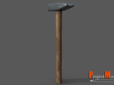 Hammer-Version001 hammer Low-poly 3D model