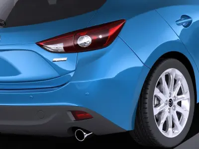 Mazda 3 Hatchback 2016 VRAY 3D model