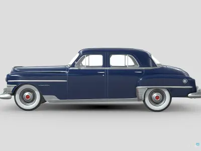 Chrysler New Yorker 1950 Low-poly 3D model