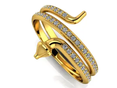Snake ring Eternity Stacking  Luxury Snake jewelry  Gift for her 3D print model