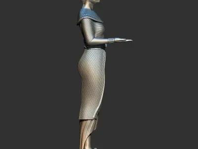 Nefertiti Egyptian Queen full body 3d Printable model 3D print model