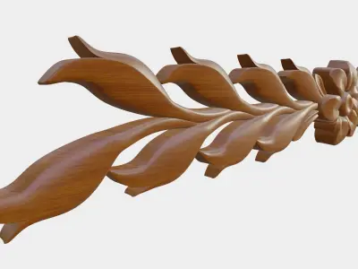 Flower Decor For Wood Carving 3D print model buy
