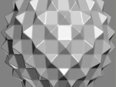 Triangulation Chubby Vase Geometric Shape 3D Print Model 3D print model