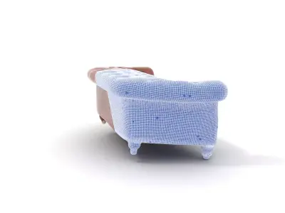 Classic Brown Leather Sofa model pack Low-poly 3D model